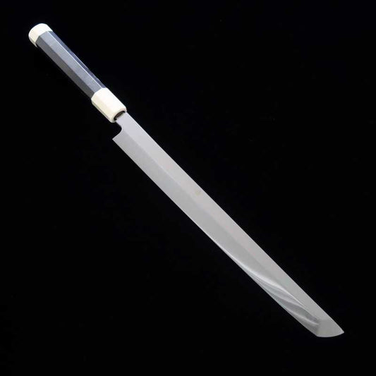 Sakimaru Takohiki SUISIN White Steel Fuji-Honyaki Mirror Finish Ebony Octagonal Handle (300mm)