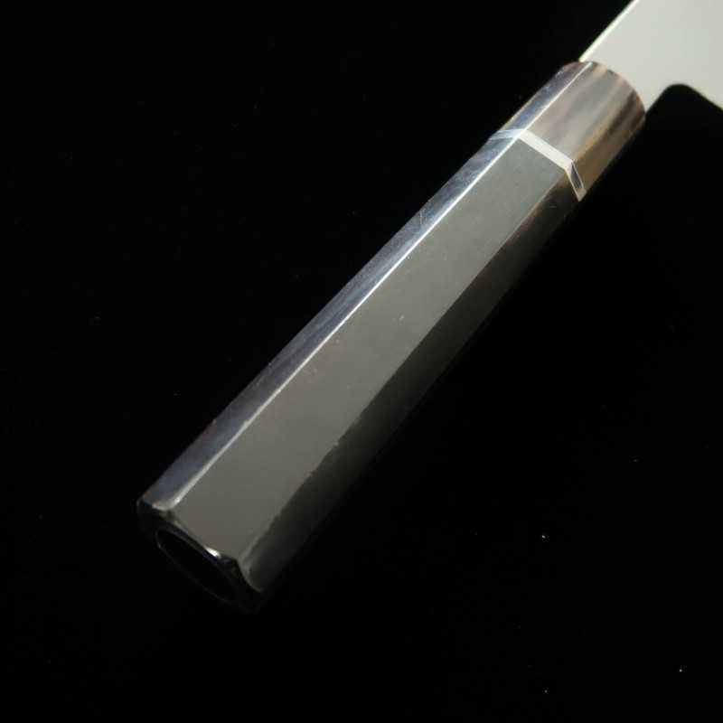 Gyuto Honyaki aço Shirogami SUISIN acabamento espelhado Cabo em ébano (270mm)