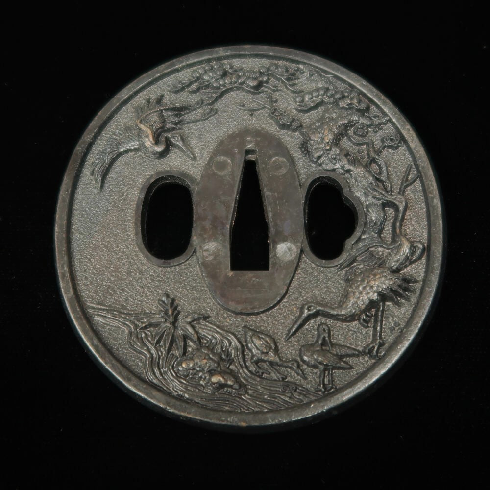 Katana Tsuba Crane model