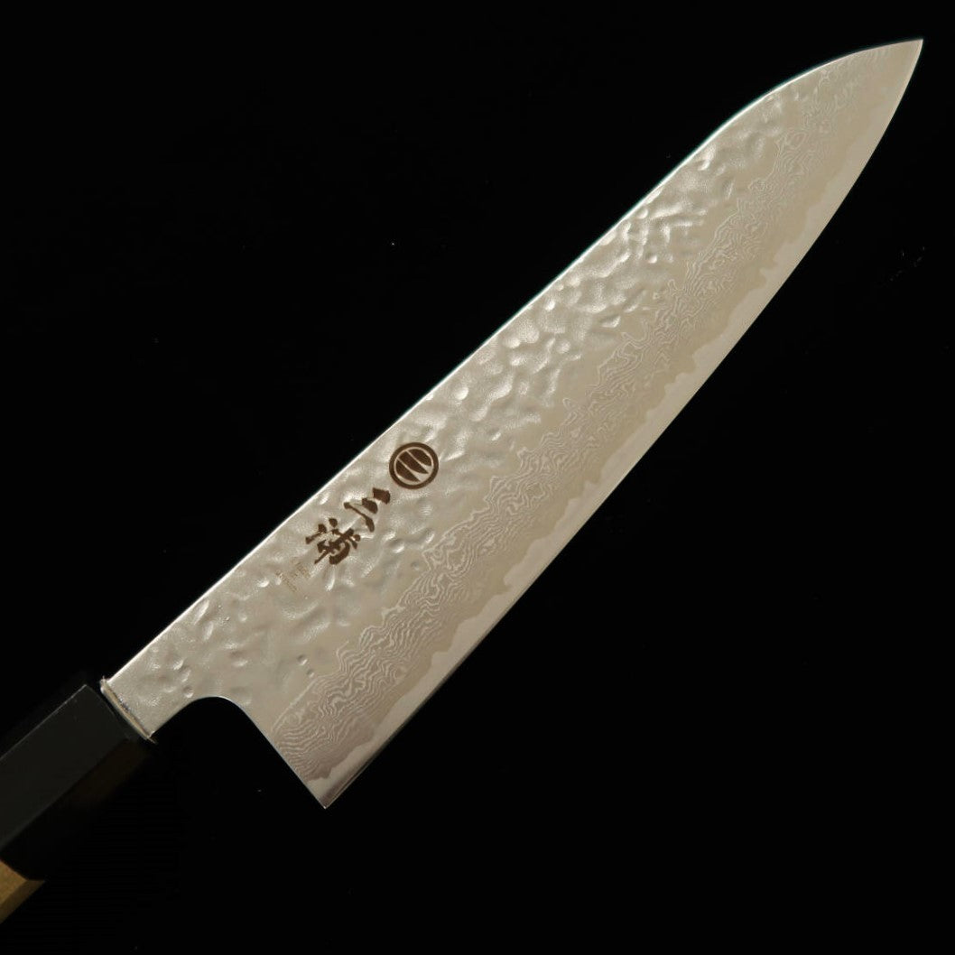 Gyuto MIURA AUS10 (10A) Acabado martillado damasco, mango octogonal de magnolia (210/240 mm)