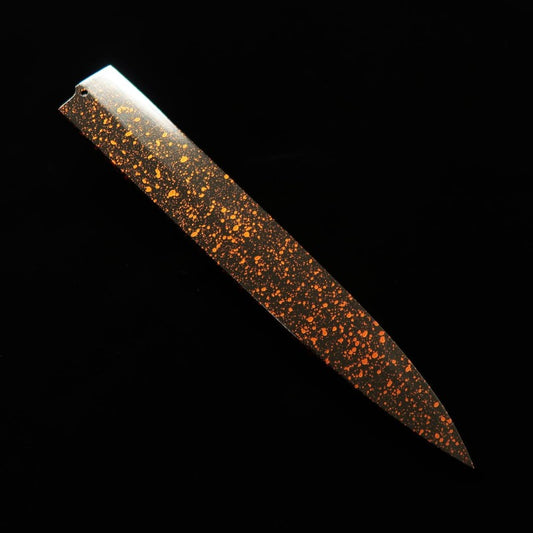 Knife Saya for Yanagiba lacquered (golden brown/dark) with pinhole (300mm)