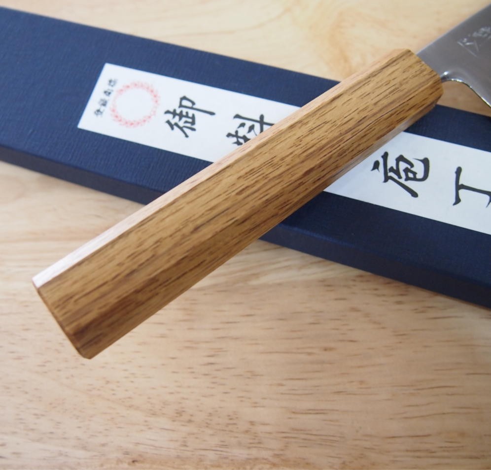 Santoku MIURA Powdered High Speed Steel Oak Octagonal Handle (165mm)