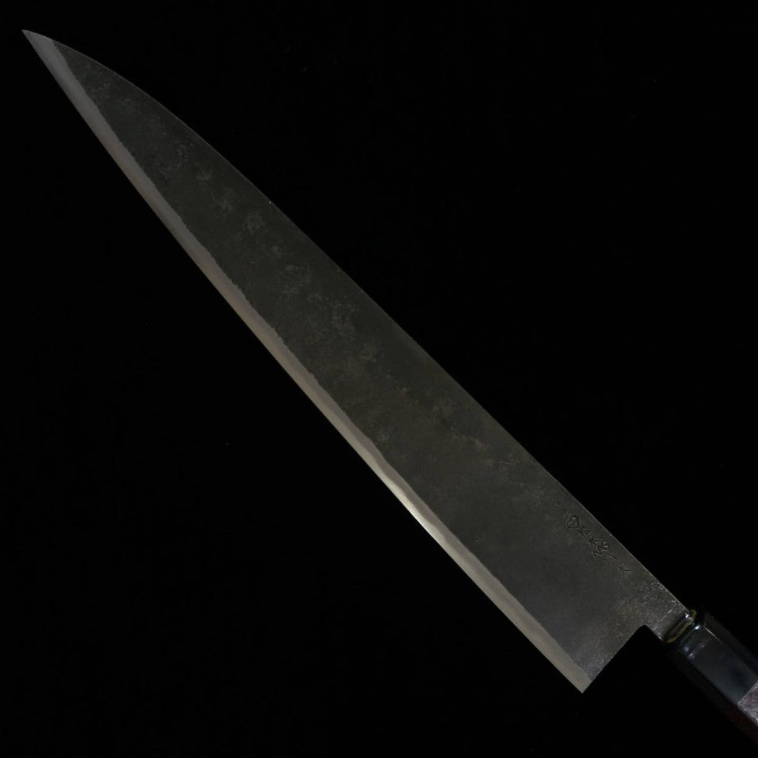 Takeda Hamono TAKEDA Forja a mano Bitchu, sujihiki/doble filo yanagi grande, acero Hitachi Aogami Super (240 mm)