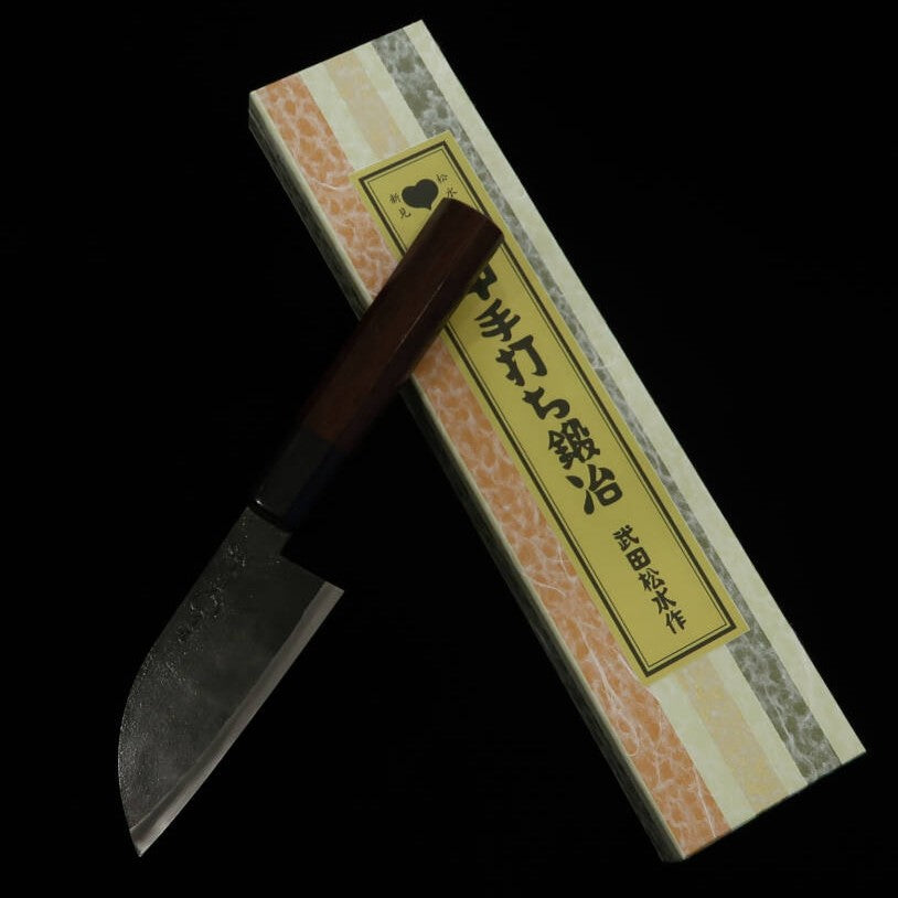 武田刃物TAKEDA 備中手打ち鍛冶 小包丁 日立青紙スーパー鋼(90~110mm)