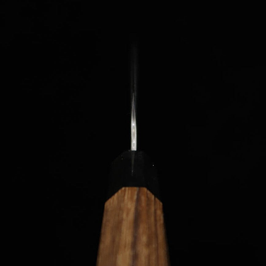 Nigara Kiritsuke Petty Super Blue steel Hammered Teak Handle (95/150mm)