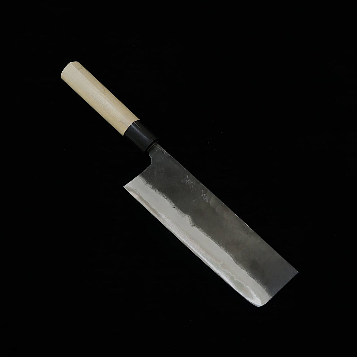 MIURA Nakiri Blue Steel No. 2 Black finish Magnolia wood handle (165mm)