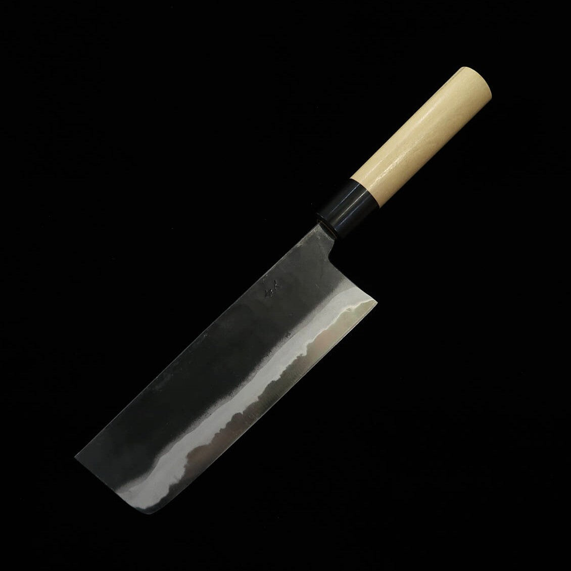 MIURA Nakiri Blue Steel No. 2 Black finish Magnolia wood handle (165mm)