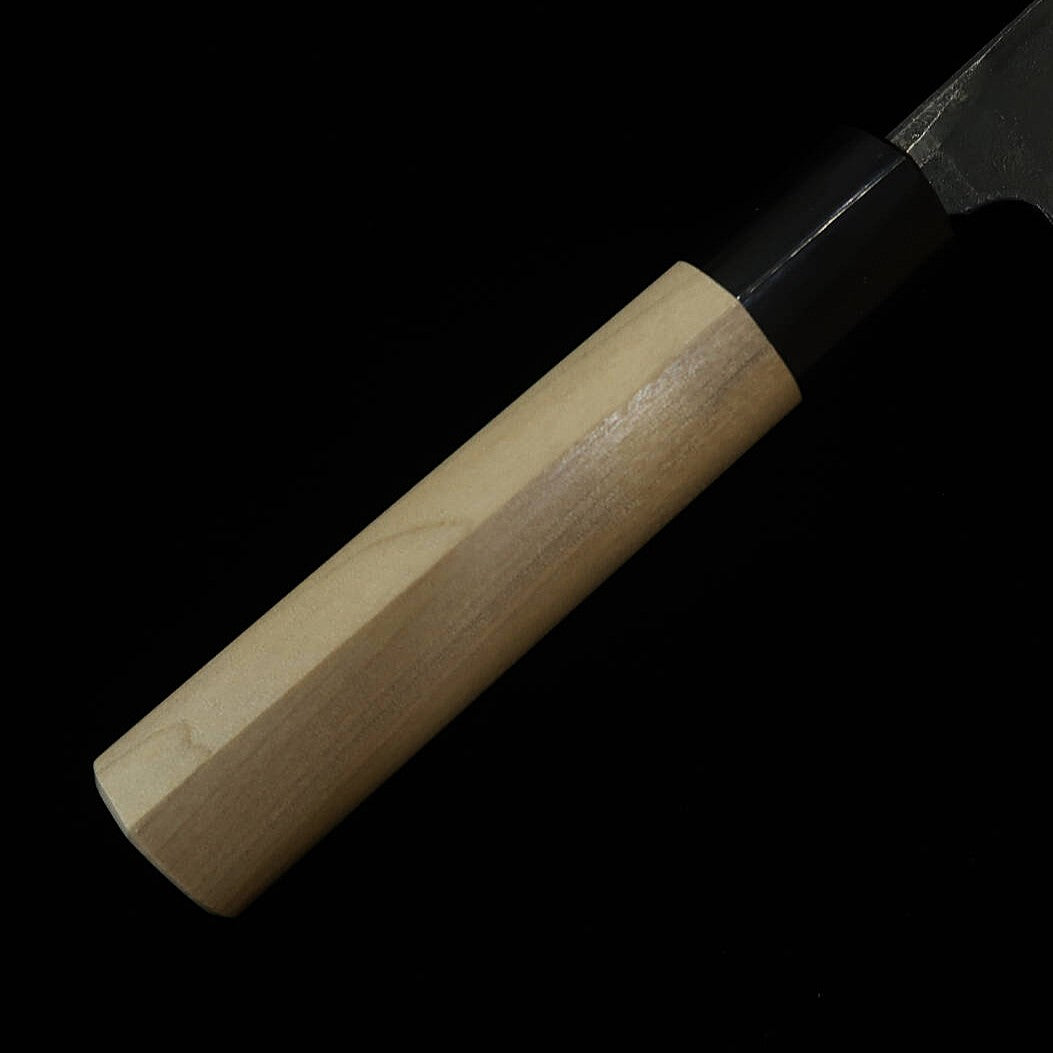 MIURA Nakiri Blue Steel No. 2 Black finish Magnolia wood handle (165mm)