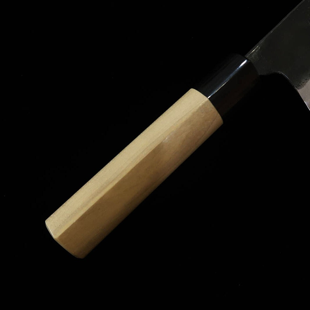 Miura MIURA by Shindo Bunka Aogami No.2, finition noire, manche en magnolia/buffle forme marron (165 mm)
