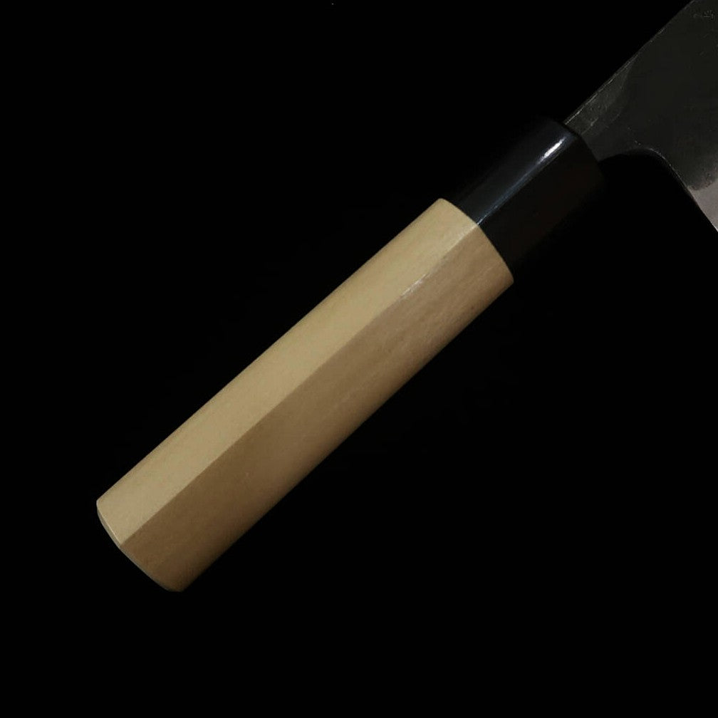Santoku MIURA by Shindo Aogami no.2 acabado negro, mango de magnolia y cuerno de búfalo (165 mm)