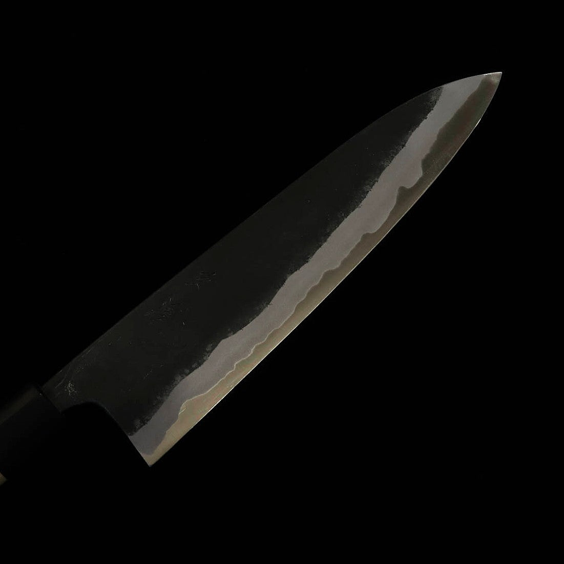 MIURA par Shindo – Couteau de chef, acier Aogami n°2, finition noire, manche en bois de magnolia et corne de buffle (180-270mm)