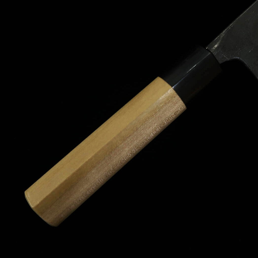 MIURA par Shindo – Couteau de chef, acier Aogami n°2, finition noire, manche en bois de magnolia et corne de buffle (180-270mm)