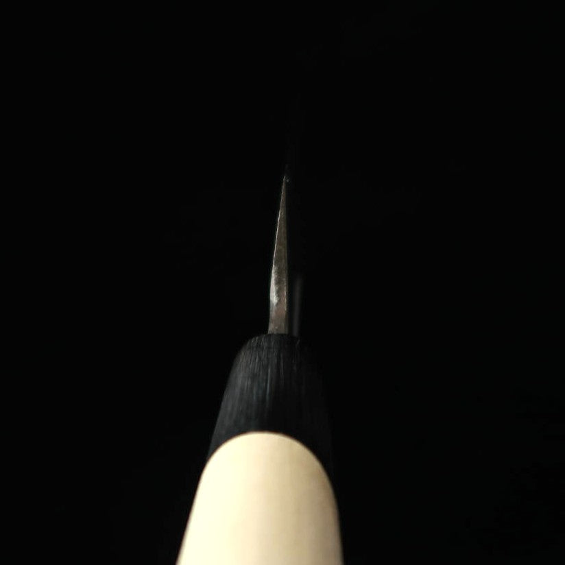 Deba MIURA Acero japonés biselado Mango de madera de magnolia y cuerno de búfalo (150mm)