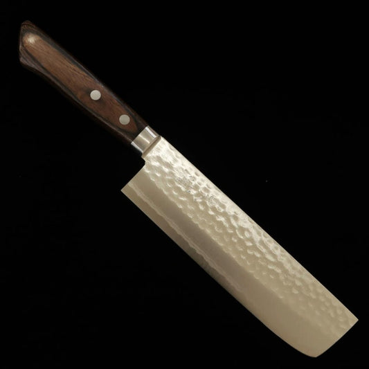 MIURA Kokuryu Nakiri VG10 Damascus Brown Ash Handle (170mm)