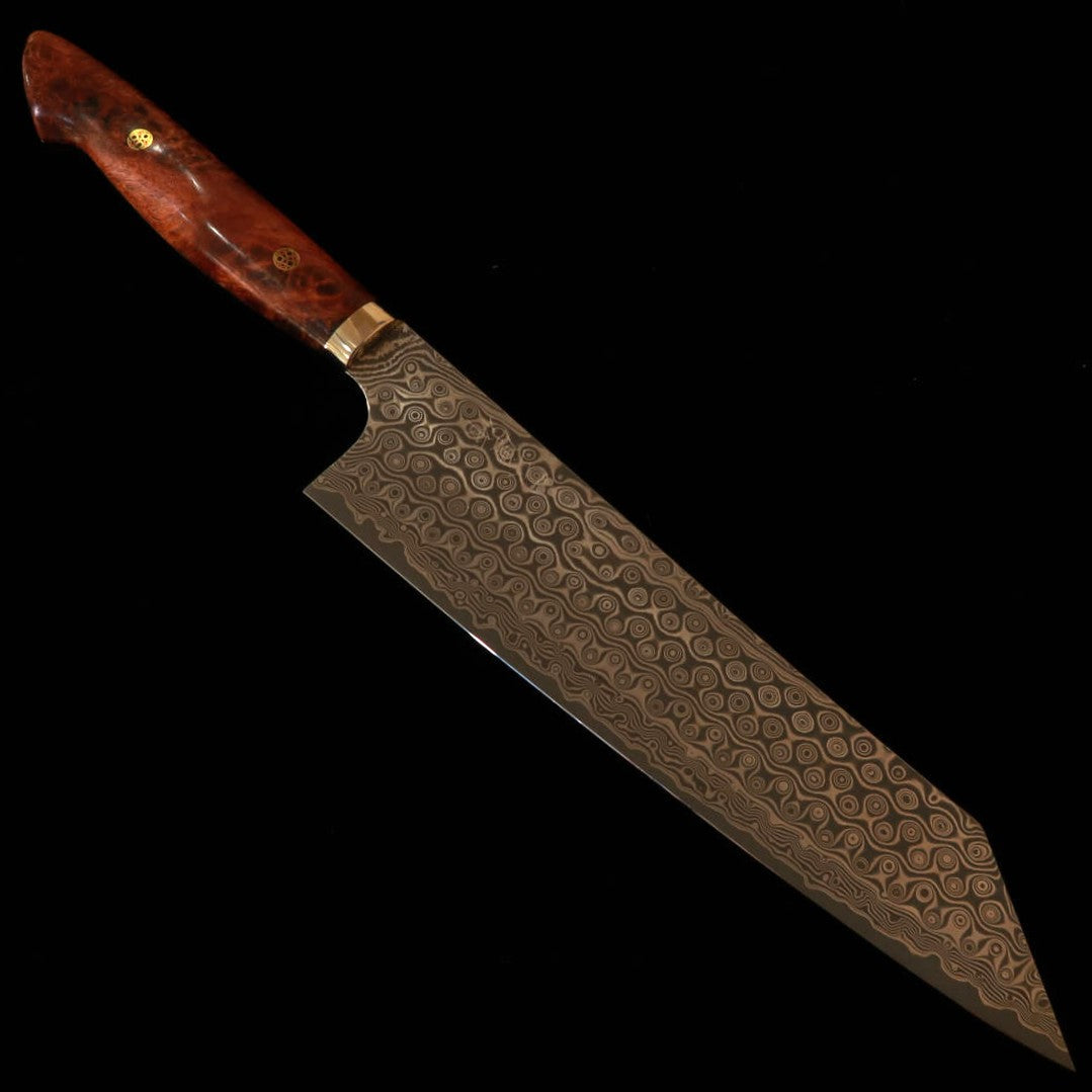 二唐刃物鍛造所 NIGARA SG2 暗紋 切付牛刀 花梨ハンドル (240mm