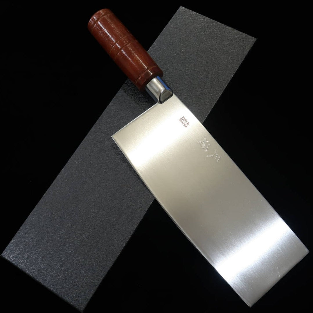 三浦MIURA 中華包丁 SK材 ステン割込 No.500GC 茶合板柄(205mm)