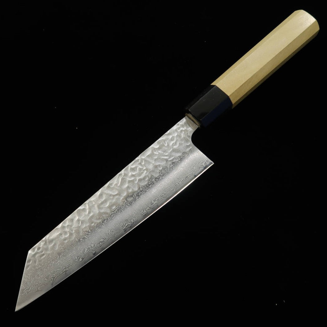 三浦 MIURA 文化 AUS10 鎚目 ダマスカス 朴八角柄 (170mm)