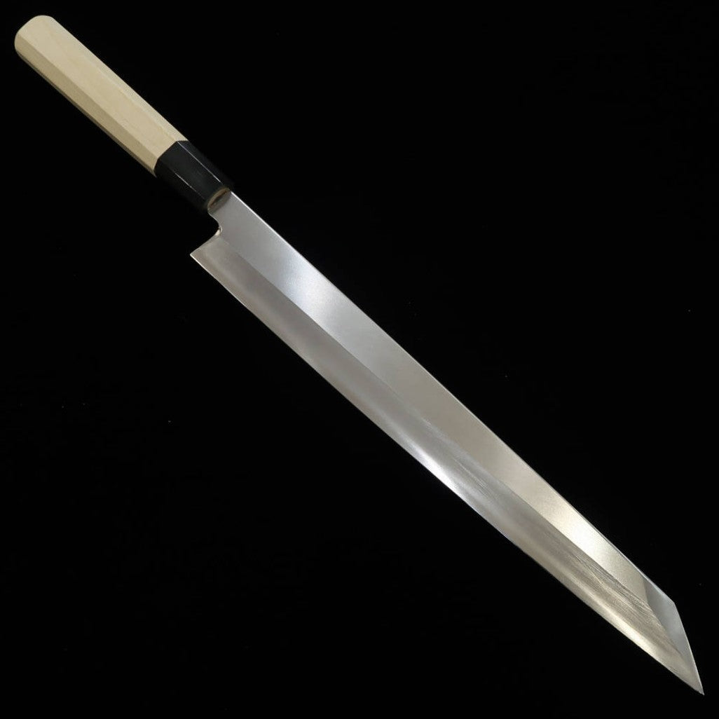 三浦MIURA 切付柳刃 銀紙三号 朴八角柄 (270/300mm)