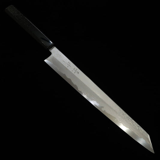 Sujihiki KAGEKIYO Aogami No. 1, Stainless Steel Damascus, Flat Handle (270mm)