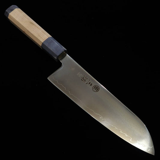 Miura Hikari Santoku SLD poli double bague manche érable -bleu- (170 mm)
