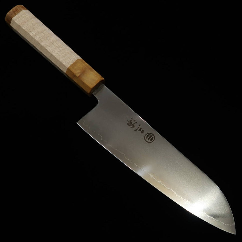 Miura Mitsu Santoku SLD polido, cabo duplo em bordo - amarelo - (170mm)