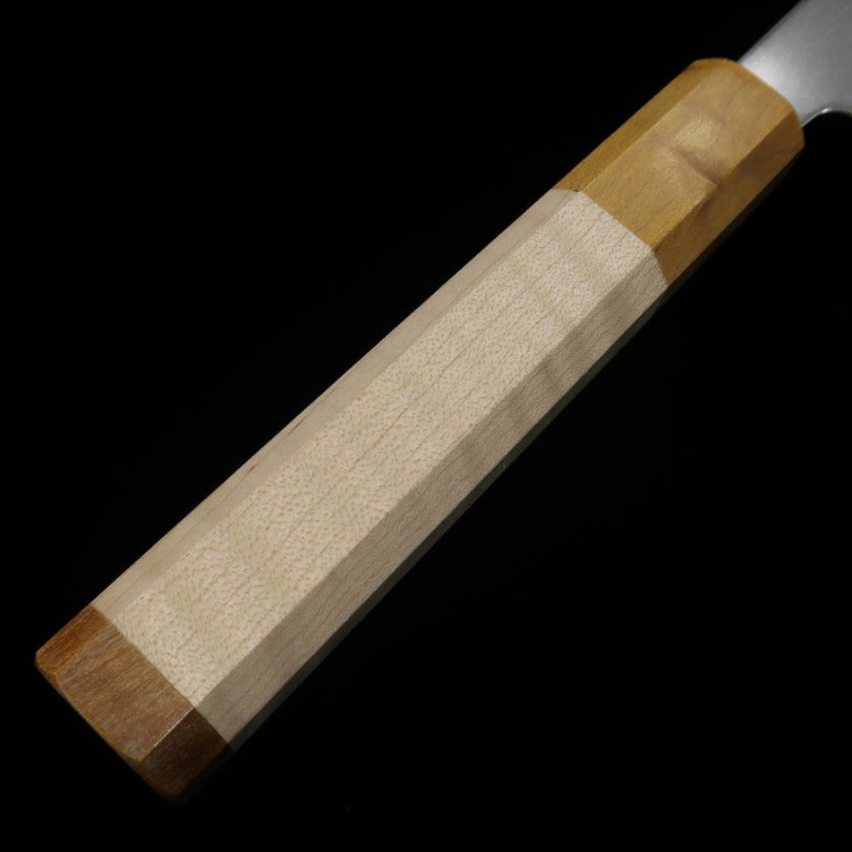 Miura Mitsu Santoku SLD polido, cabo duplo em bordo - amarelo - (170mm)