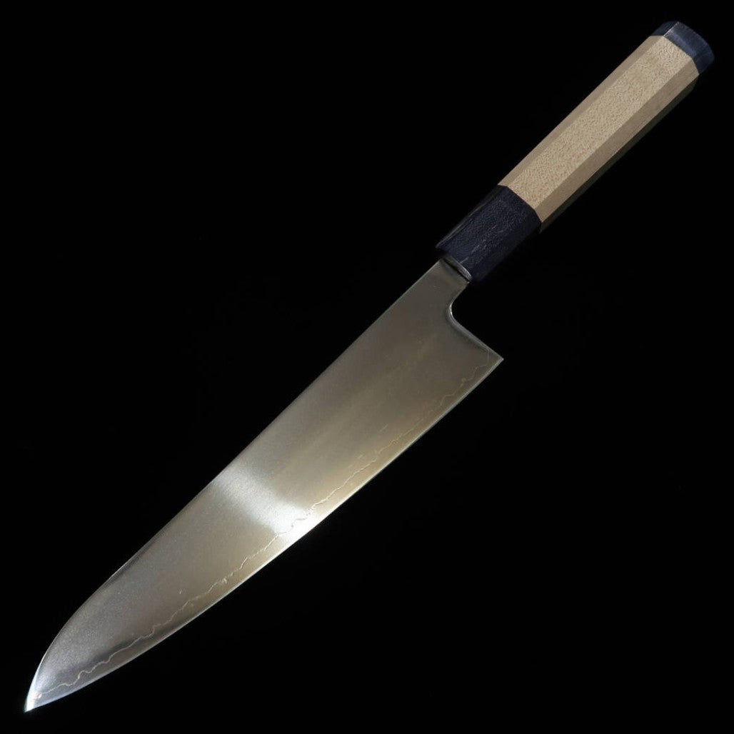 Gyuto MIURA Hikari SLD Pulido Mango doble arce -azul- (195mm)