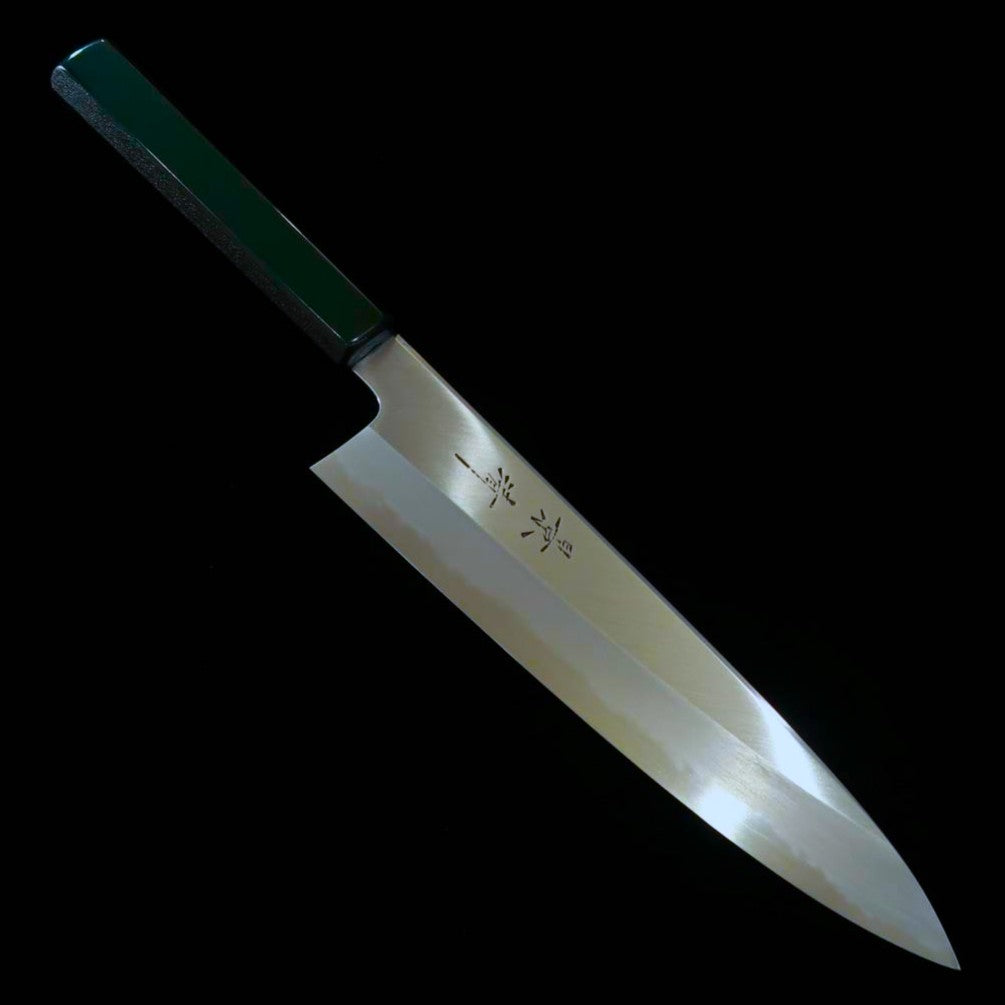 KAGEKIYO 景清 Hoja blanca nº1 Laca verde Gyuto (210/240mm)