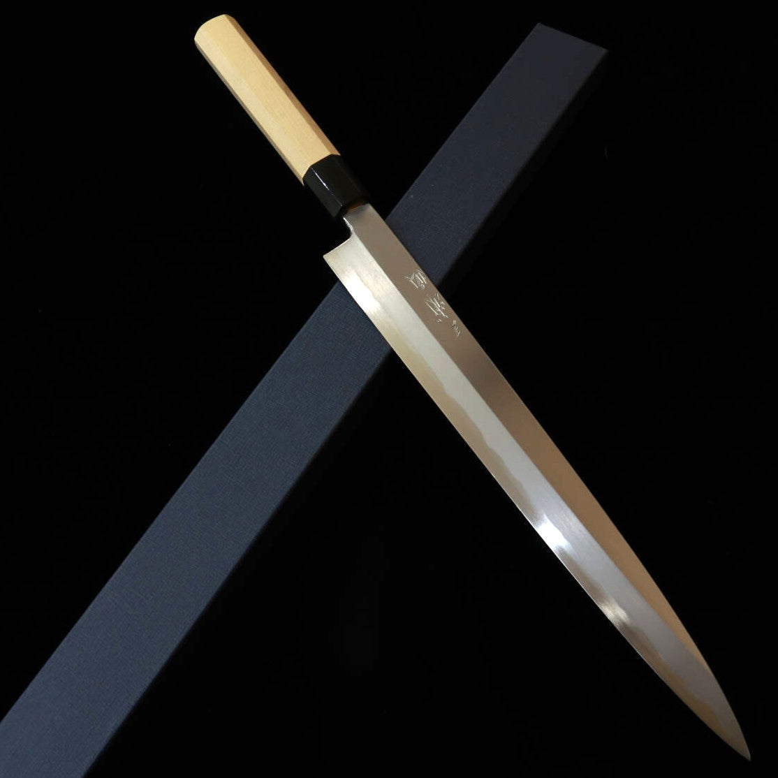 三浦頂MIURA Itadaki 田中義一 柳刃 青紙一号 朴八角柄(300mm)