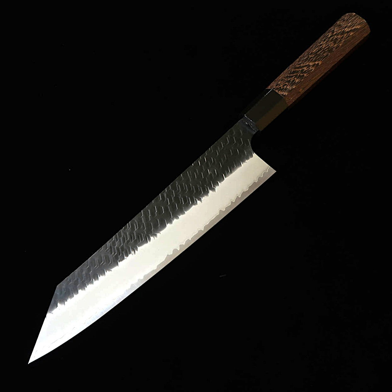 Nigara Hamono Kiritsuke Gyuto SG2 Tsuchime Kurouchi – Manche Octogonal en Wengé (240 mm)
