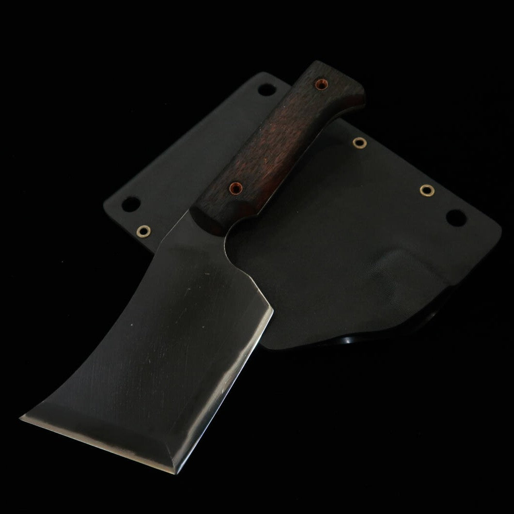 ZERO Kaji Black Cat II 80crv2 mango de madera natural con funda de kydex (110mm)
