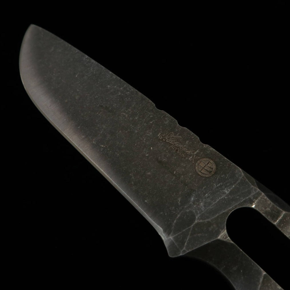 Asurah Knives Tough Bushcraft Knife DC53 Sandblasted Finish (100mm)