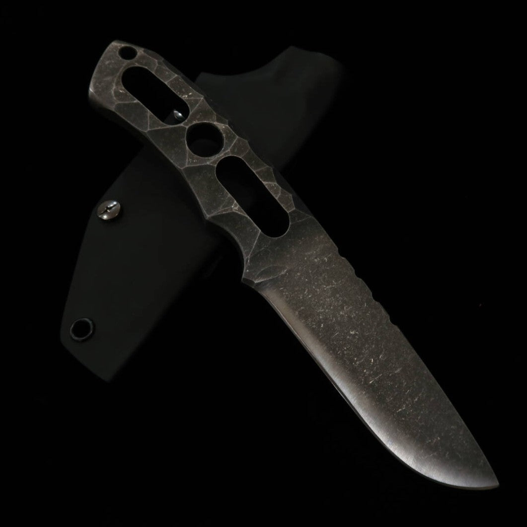 Asurah Knives Tough Bushcraft Knife DC53 Sandblasted Finish (100mm)
