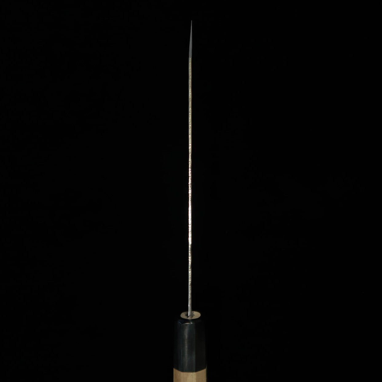 Miura Bunka AUS10 Mirror-Finished Hammered Damascus Knife with Magnolia Octagonal Handle (170mm)