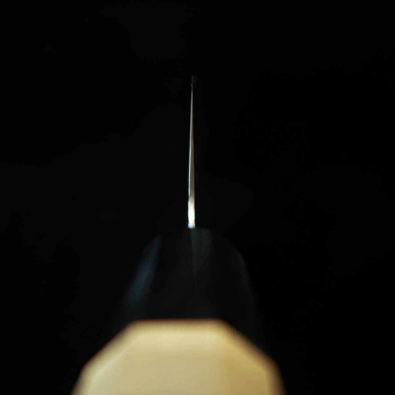 Miura Bunka AUS10 Mirror-Finished Hammered Damascus Knife with Magnolia Octagonal Handle (170mm)