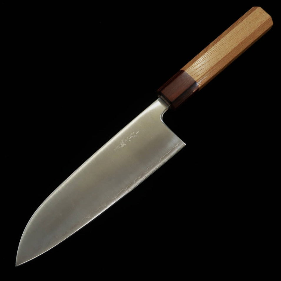 三浦 MIURA 三徳 青紙スーパー 磨き 欅八角柄 (165mm)