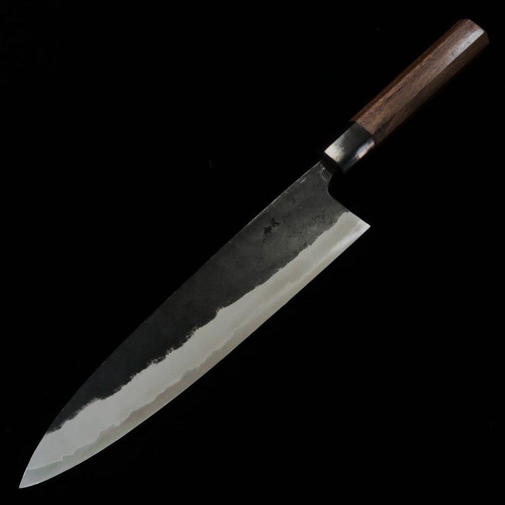 Gyuto MIURA by Shindo Aogami #2 acabado negro, mango octogonal de nogal (240/270 mm)