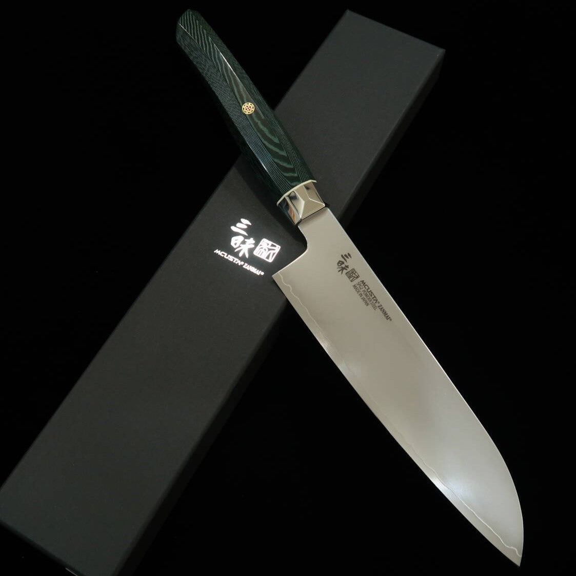 【Nouvelle Référence】Mcusta Zanmai Revolution 3 Vert Santoku (180mm)