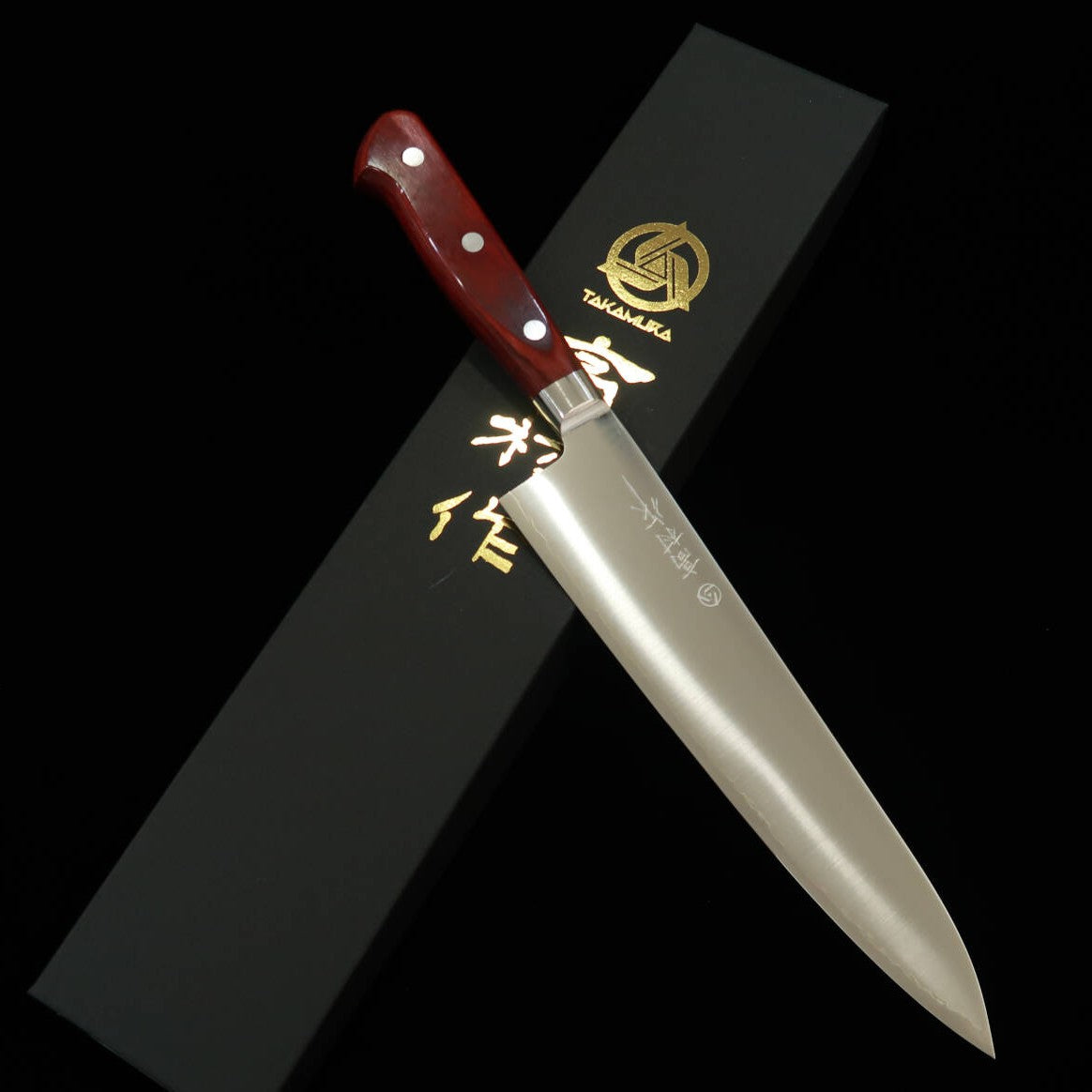 Takamura Cutelaria Gyuto R2 cabo vermelho (180/210mm)