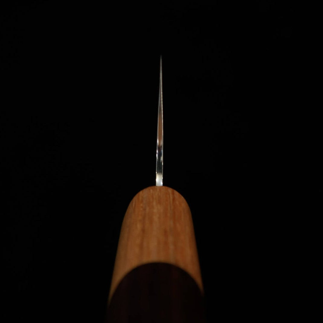Yuta Katayama VG10 Damasco acabado pulido Santoku mango en forma de castaña de palisandro (170mm)