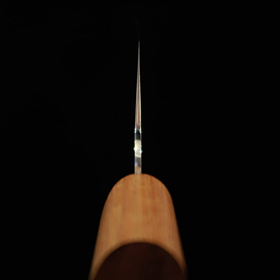 Nakiri Yuta Katayama VG10 acabamento polido em damasco e cabo de jacarandá castanho (170mm)
