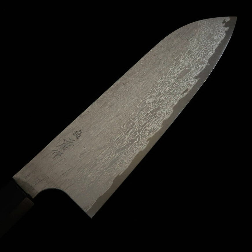 Nigara Hamono NIGARA VG XEOS Tsuchime Damasco Santoku cabo de jacarandá (170mm)