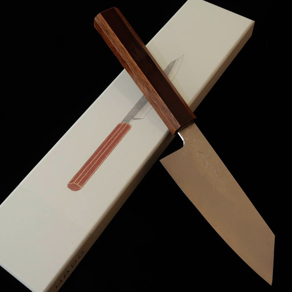 刃道 HADO 潮騒 SG2 鎚目 拭漆木地呂柄 小文化 (135mm)