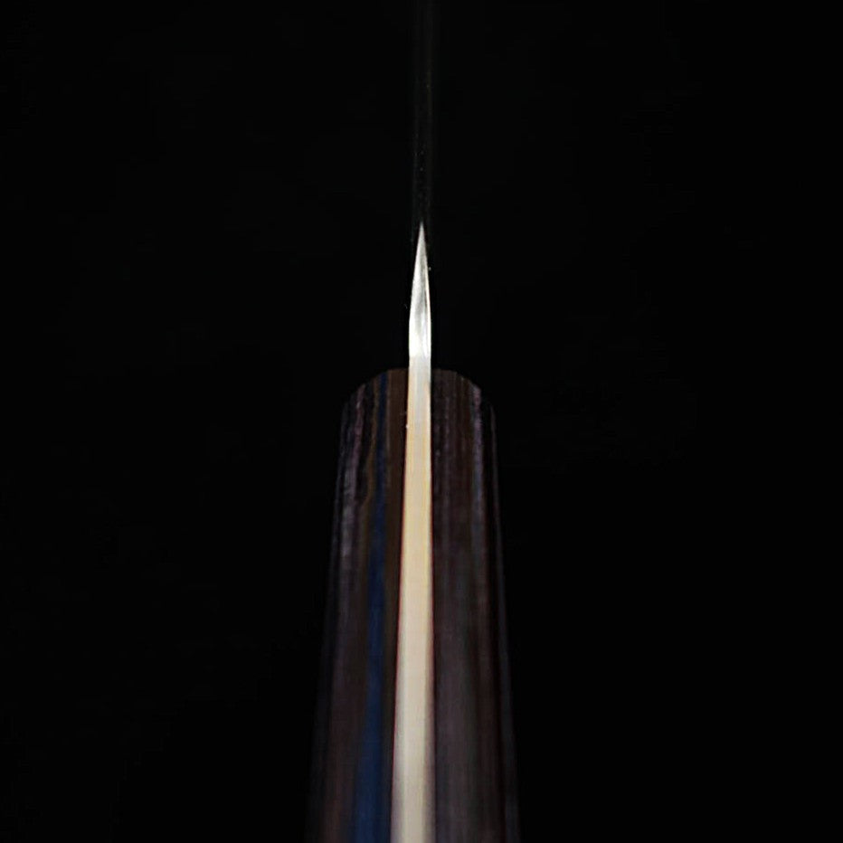 三浦MIURA ペティ 銀紙三号 梨地 パープル柄(135mm)