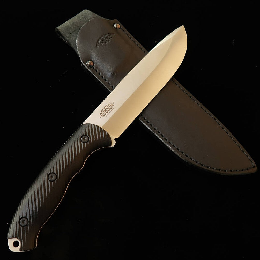 モキMOKI Berg Robson Ruggedman MK-2024BM/CO_RGM VG-10W ブラックリネンマイカルタ (150mm)