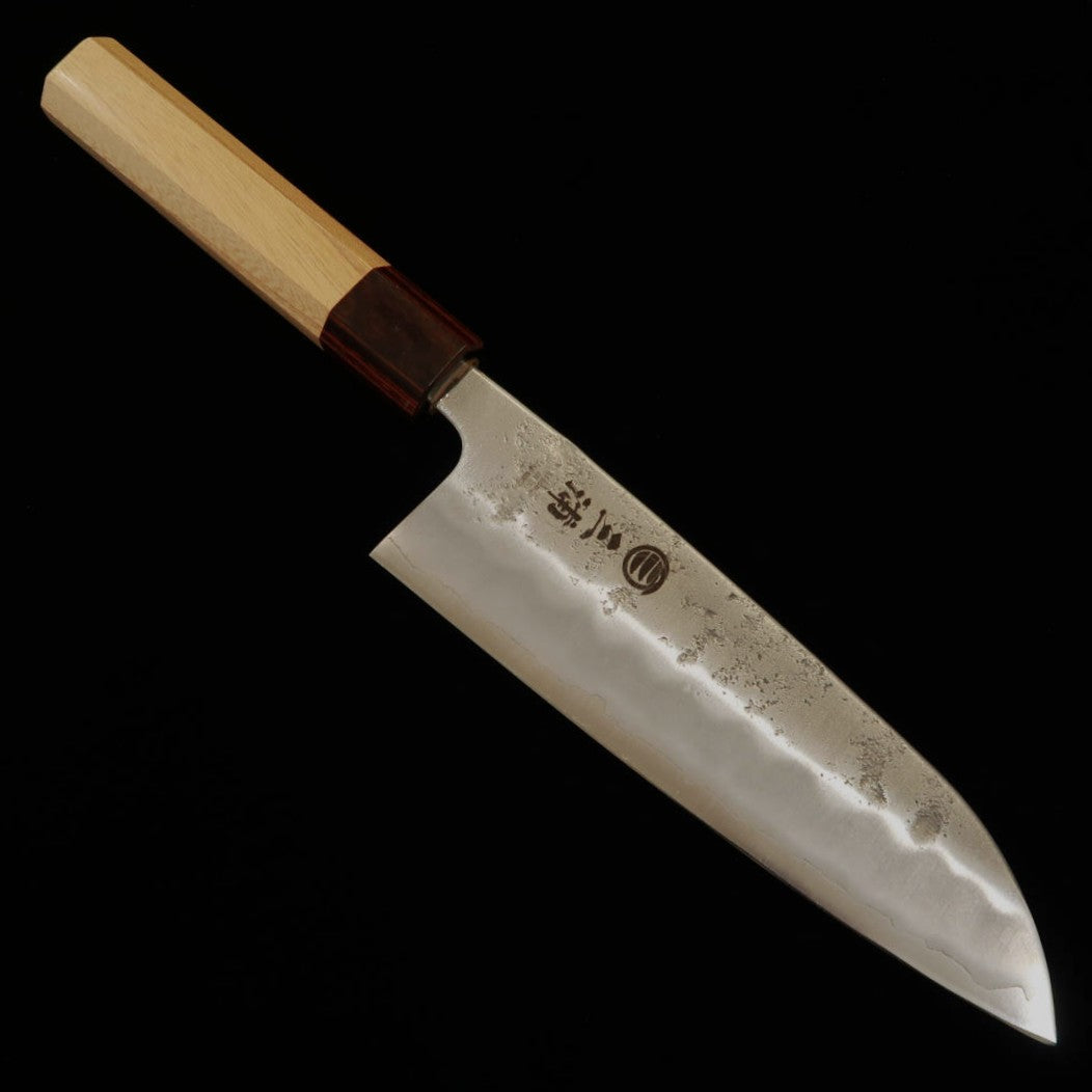 【OUTLET】三浦 MIURA 銀紙三号 梨地 三徳 ケヤキ柄 (165mm) 印字ミス