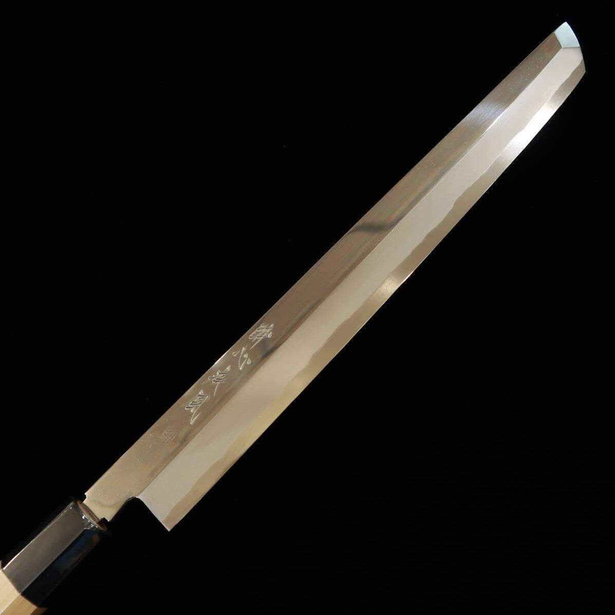 【OUTLET】酔心疾風絆シリーズ 鮪柳刃 青紙二号 朴八角柄 (300mm) 傷有り
