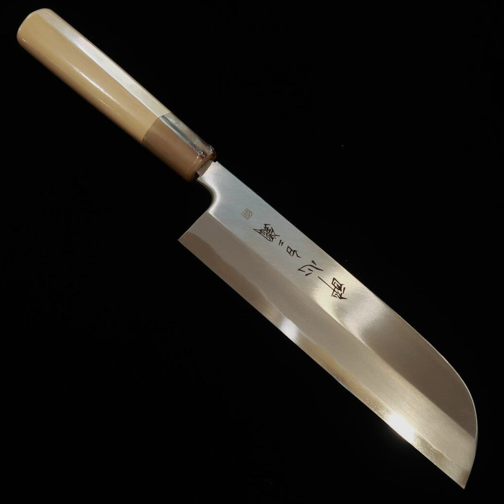 【OUTLET】酔心SUISIN 絆シリーズ 鎌形薄刃 白紙二号 朴栗型柄 (195mm) アイケ有り