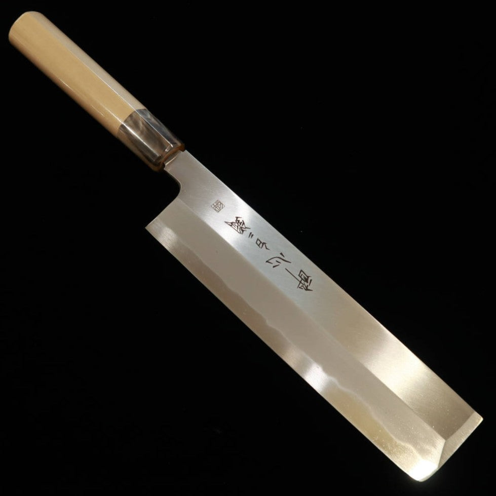 【OUTLET】酔心SUISIN 絆シリーズ 薄刃 白紙二号 朴栗型柄 (210mm) アイケ有り