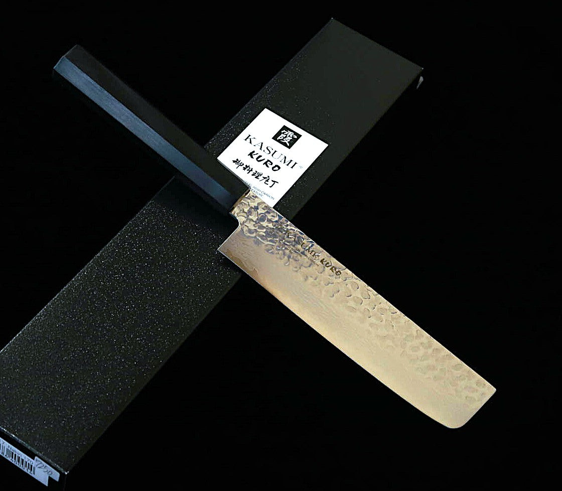 スミカマSUMIKAMA 菜切 モリブデン鋼 ダマスカス 積層強化木柄 KURO KR-36017 (170mm)